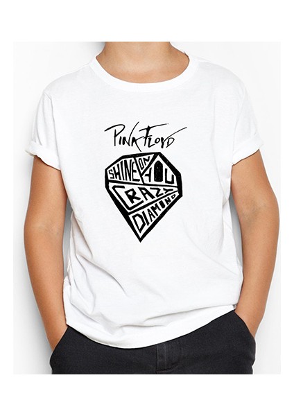 Pink Floyd Crayz Diamond Beyaz Çocuk Tişört