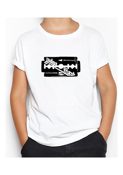 Judas Priest Black Steel Beyaz Çocuk Tişört