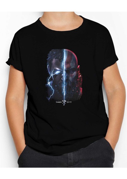 God Of War Ragnarok Thor Siyah Çocuk Tişört