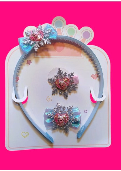 Elsa Tokalı Taçlı Set