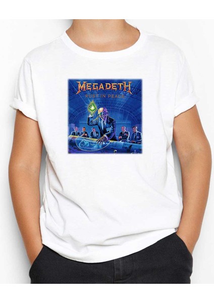 Megadeth Rust In Peace Beyaz Çocuk Tişört