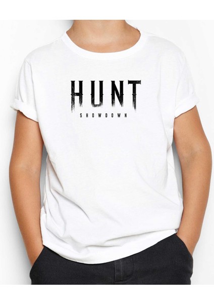 Hunt Showdown Black Text Beyaz Çocuk Tişört