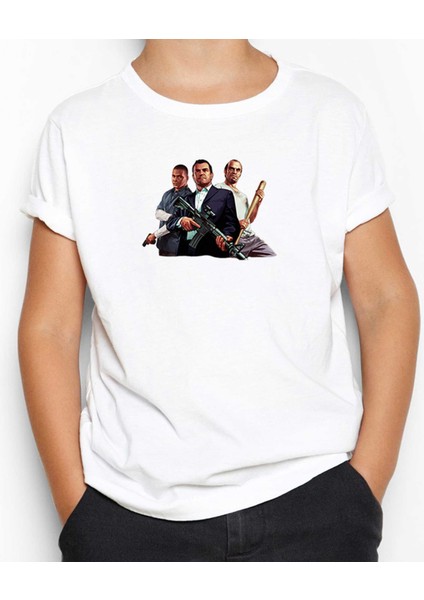 Gta Assassin Business Mans Beyaz Çocuk Tişört