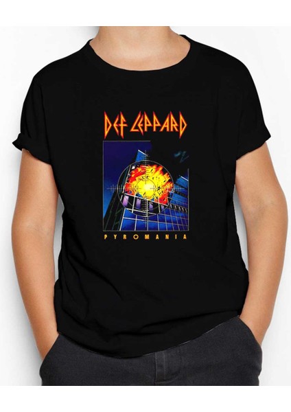 Def Leppard Pyromania Siyah Çocuk Tişört