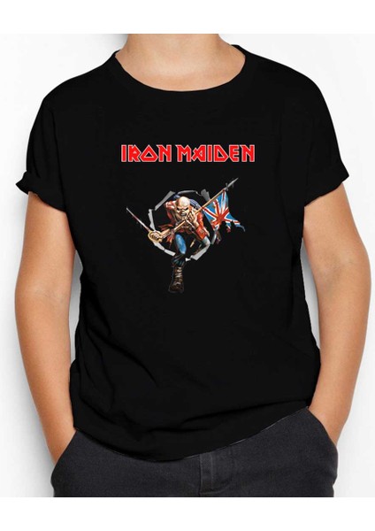 Iron Maiden Trooper Siyah Çocuk Tişört