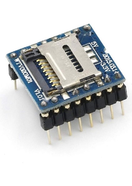 WTV020 Mini Mp3 Wav Player Modülü Micro Sd 1g Tf Kart Ses Müzik Çalma Kartı16 Bit Pwm Dac 3W