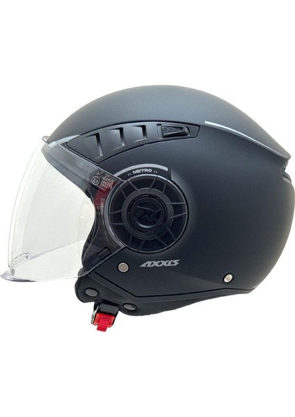 Metro S Solid Matt Black Kask