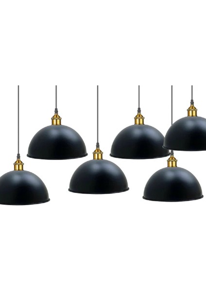 Vintage,modern Siyah Mutfak,oda,cafeler Için Metal Sarkıt Avize ÇAP:40CM 1ADET Fiyatıdır
