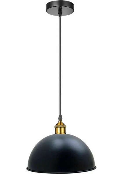 Vintage,modern Siyah Mutfak,oda,cafeler Için Metal Sarkıt Avize ÇAP:40CM 1ADET Fiyatıdır