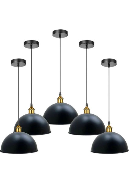 Vintage,modern Siyah Mutfak,oda,cafeler Için Metal Sarkıt Avize ÇAP:40CM 1ADET Fiyatıdır