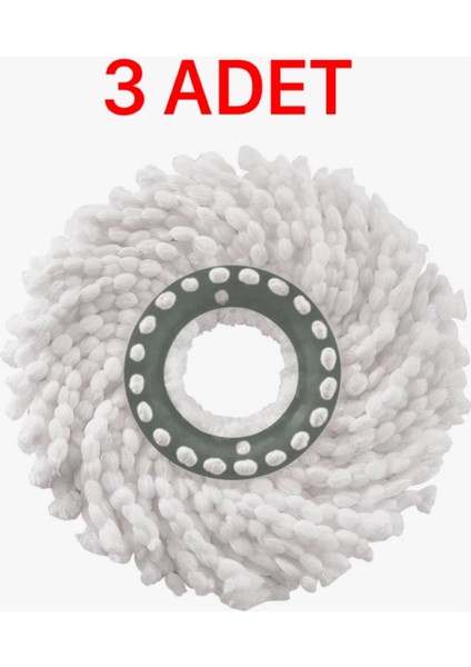 360 Derece Dönerli Mop Ucu (3 Adet)