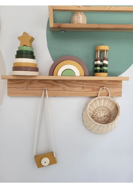 Yıldız Halka Kule Set (Halka Kule + Abaküs + Gökkuşağı )Ahşap Oyuncak Dekor Montessori Oyuncak