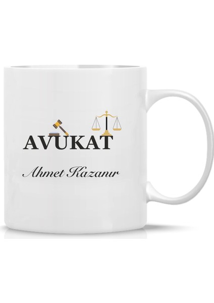 Avukata Özel İsimli Kupa