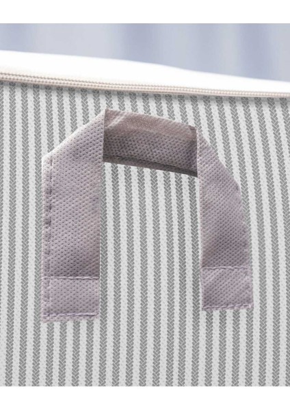5'li Beyaz Gri Çizgili Baza Altı Çoraplık Hurç 30x22x18 modelleri