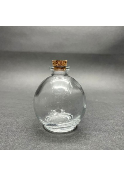 Top Şekilli Cam Şişe 50ml 5'li Renkli, Mantar Tıpalı, Yüksek Satış Potansiyeli
