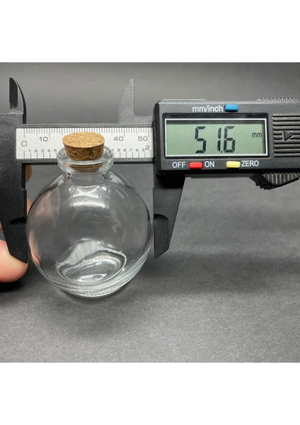 Top Şekilli Cam Şişe 50ml 5'li Renkli, Mantar Tıpalı, Yüksek Satış Potansiyeli