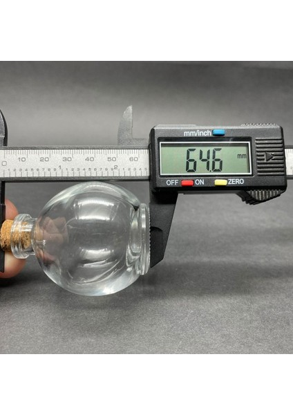 Top Şekilli Cam Şişe 50ml 5'li Renkli, Mantar Tıpalı, Yüksek Satış Potansiyeli