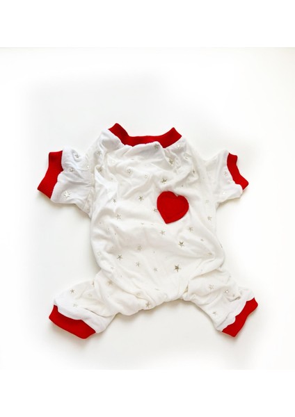 Sparkle Hearts Penye Kedi Tulum Pijama fiyatları