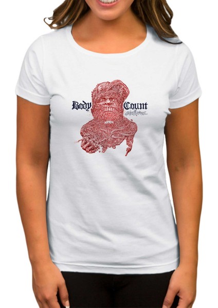 Body Count Carnivore Beyaz Kadın Tişört