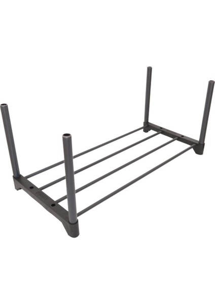4 Katlı Metal Raf, Organizer ve Kitaplık, Çok Amaçlı, Gri Renk