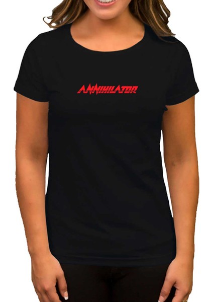 Annihilator Logo Siyah Kadın Tişört