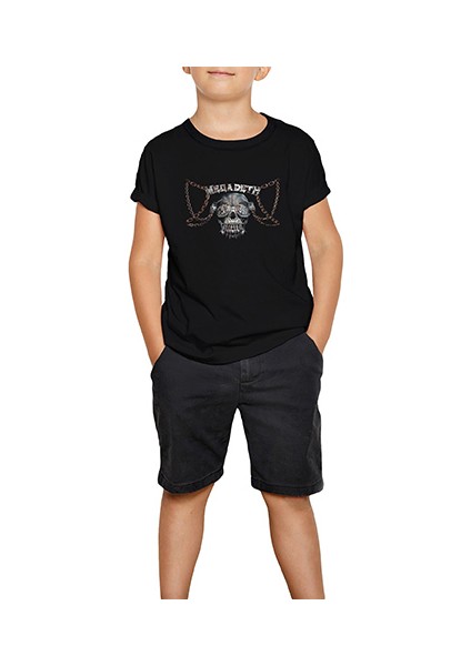 Megadeth Prisoner Skull Siyah Çocuk Tişört