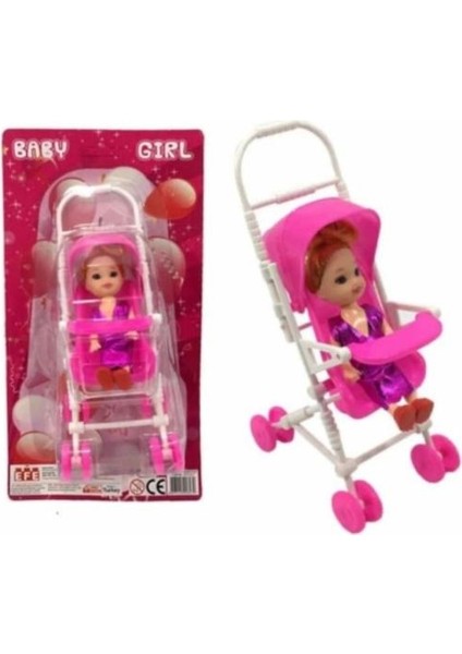 Küçük Oyuncak Bebek Arabası ve Bebek