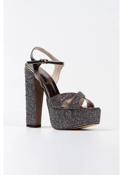 Kadın Moda Platin Ayna Full Inci Taşlı Klasik Köşe Kalıplı Kalın Düğün Nişan Gece Abiye Ayakkabı fiyatları