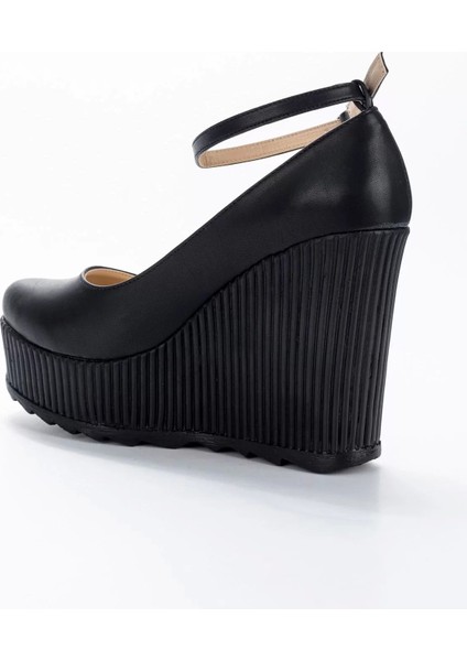 Kadın Moda Şık Siyah Cilt Dolgu Topuklu Ayakkabı Topuklu Düğün Nişan Gece Abiye Ayakkabı fırsatları