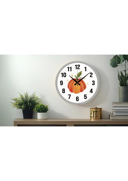 Çiçek Desenli Dekoratif Türkçe Rakamlı Uv Baskılı Duvar Saati (Sessiz) Akar Mekanizma Metal Akrep fiyatları