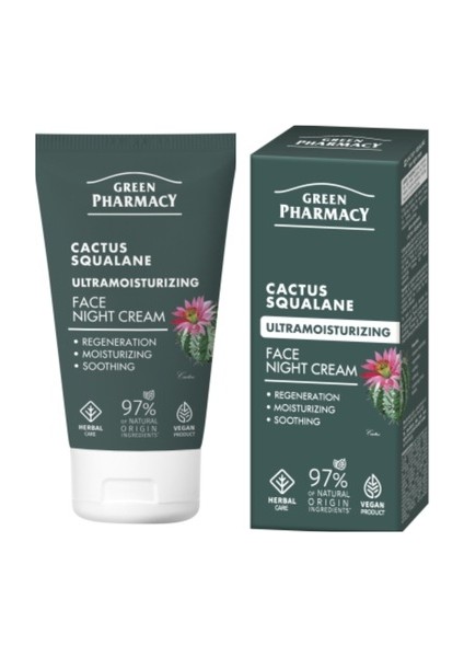 Ultra Nemlendirici Gece Yüz Kremi Kaktüs ve Squalane 50 ml