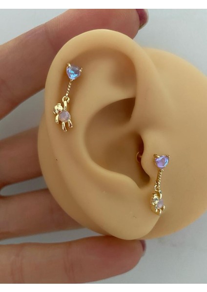 Sallanan Ayıcık Tragus Helix Lobe Uyumlu 1 Adet Piercing fiyatları