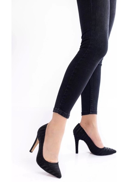 Kadın Moda Şık Çizgili Aynalı Stiletto Topuklu Klasik Ayakkabı Düğün Nişan Gece Abiye Ayakkabı modelleri