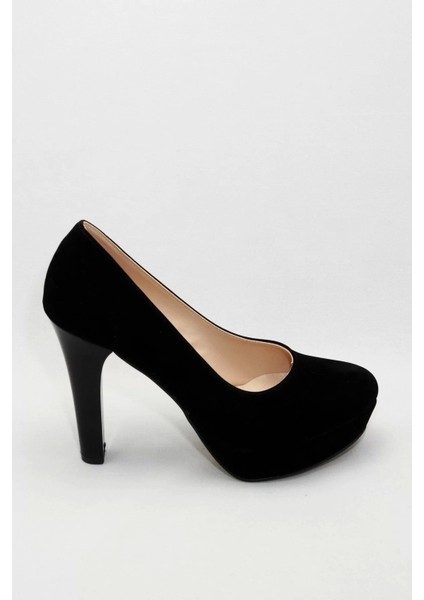 Kadın Moda Şık Siyah Klasik Topuklu Ayakkabı Topuklu Düğün Nişan Gece Abiye Ayakkabı