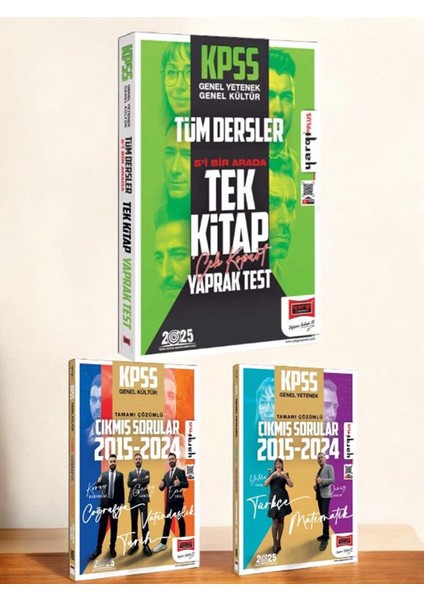 2025 Kpss Gk-Gy Tüm Dersler Tek Kitap Yaprak TEST-2025 Kpss 2015-2024 Kpss Çıkmış Sorular