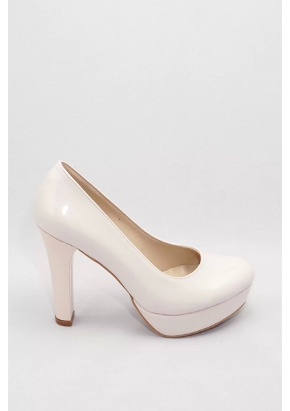 Kadın Moda Şık Pudra Klasik Topuklu Ayakkabı Topuklu Düğün Nişan Gece Abiye Ayakkabı