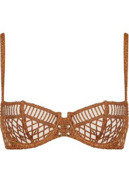 Stardust Dream Yarım Kaplı Balenli Sütyen, Fransız Dantel ve Art Deco Detaylı