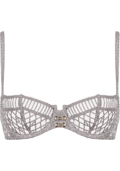 Stardust Dream Yarım Kaplı Balenli Sütyen, Fransız Dantel ve Art Deco Detaylı