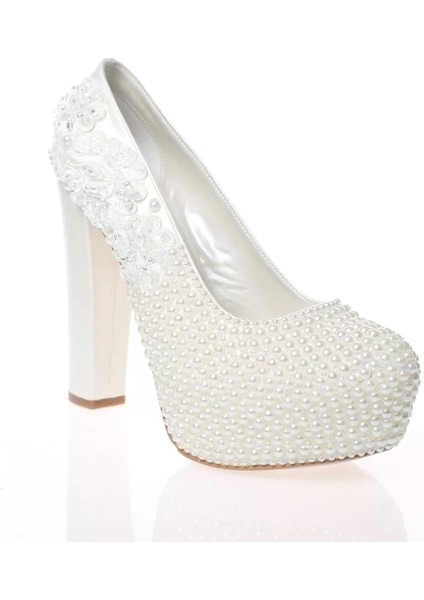 Kadın Moda Şık Sedef Inci Taş Işlemeli Gelin Ayakkabı Topuklu Düğün Nişan Gece Abiye Ayakkabı fiyatları