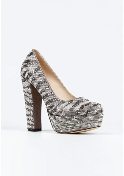 Kadın Moda Sultan Çift Renk Taşlı Klasik Topuklu Platformlu Düğün Nişan Gece Abiye Ayakkabı fiyatları