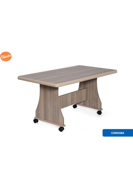 Tekerlekli Mdf Masa %100 Mdf Salon Orta Sehpa Yemek Masası Ofis Sehpa