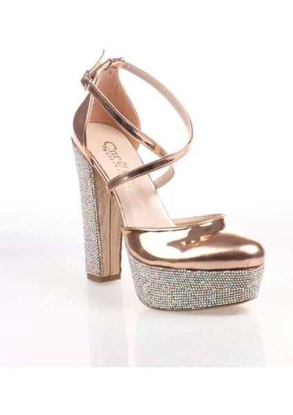 Kadın Moda Şık Rose Ayna Taşlı Topuklu Zarif Tasarım Düğün Nişan Gece Abiye Ayakkabı fiyatları