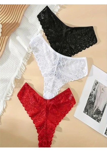 Dantelli Beyaz Şort Boxer Kadın Külot 3'lü (Hediyeli) Ürün fiyatları