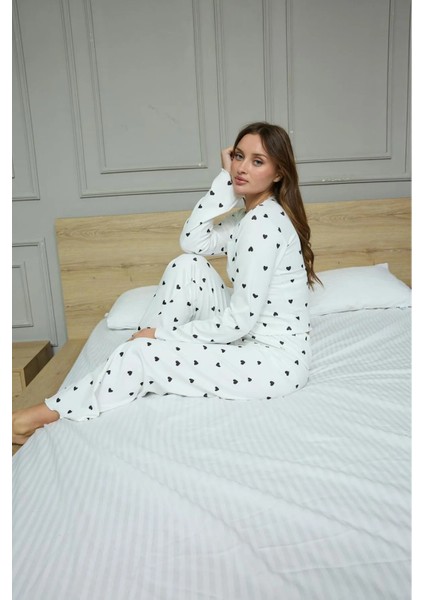 Siyah Kalpli Pijama Takımı