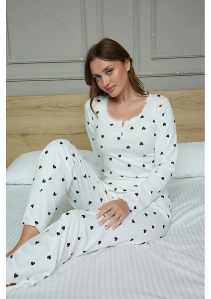 Siyah Kalpli Pijama Takımı