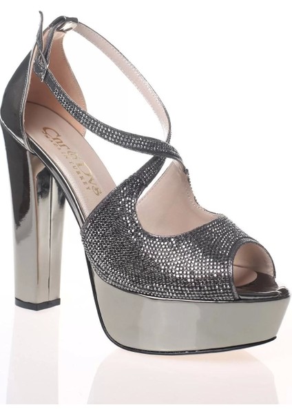 Kadın Moda Şık Gold Ayna Yüz Taş Topuklu Zarif Tasarım Düğün Nişan Gece Abiye Ayakkabı fiyatları