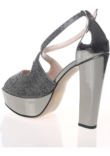 Kadın Moda Şık Gold Ayna Yüz Taş Topuklu Zarif Tasarım Düğün Nişan Gece Abiye Ayakkabı fırsatları