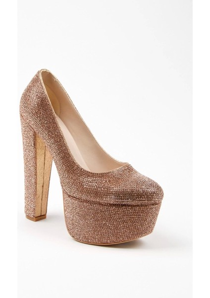 Kadın Moda Şık Gold Janjan Full Taş Düğün Nişan Gece Abiye Ayakkabı fiyatları