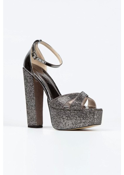 Kadın Moda Şık Ayna Janjan Taşlı Çapraz Klasik Topuklu Platformlu Düğün Nişan Gece Abiye Ayakkabı fiyatları