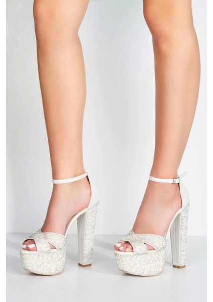 Kadın Moda Ayna Full Inci Taşlı Çapraz Klasik Topuklu Platformlu Düğün Nişan Gece Abiye Ayakkabı modelleri